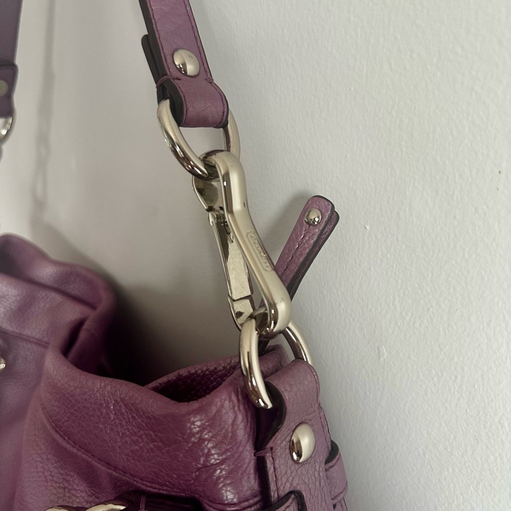 Coach Brooke Purple Convertible Hobo Shoulder Bag - Picture 3 of 10